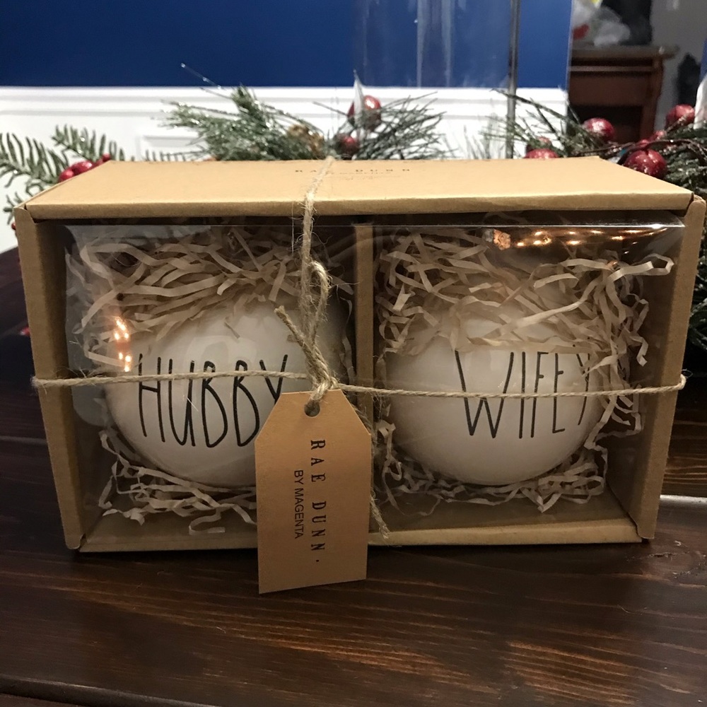 Rae Dunn “Hubby and Wifey” Christmas ornament
